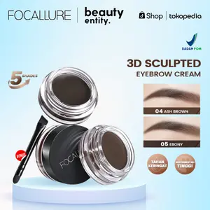 (PROMO SPECIAL) FOCALLURE Eyebrow Cream Gel Waterproof – Pomade Alis Tahan Air Kosmetik Mata Dengan Brush Tahan Lama FA-23 FA-E73