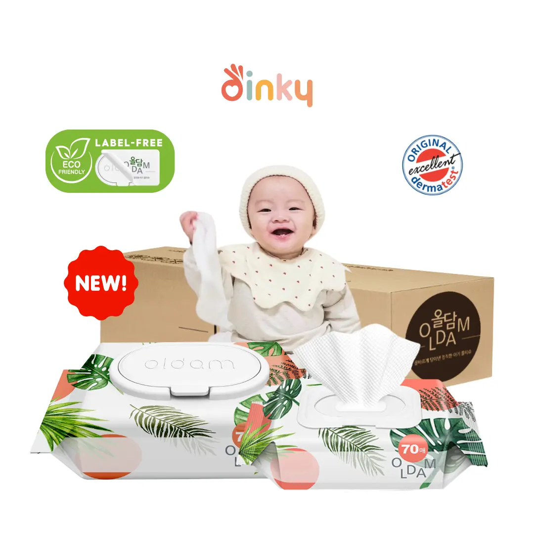 [CAP VERSION] March 2025 batch |Oldam - 8 OR 16 packets of Korean Baby Wipes | Safe for baby soft and sensitive skin