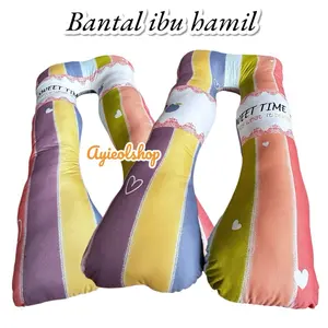 Bantal Hamil Premium HCS dengan Isi Silikon HCS Lembut dan Kenyal - Empuk, Ibu