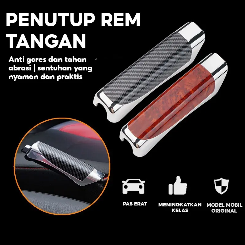 Cover Pelindung Rem Tangan Mobil Universal - Klasik, Tahan Lama, Anti-Slip, Fashionable