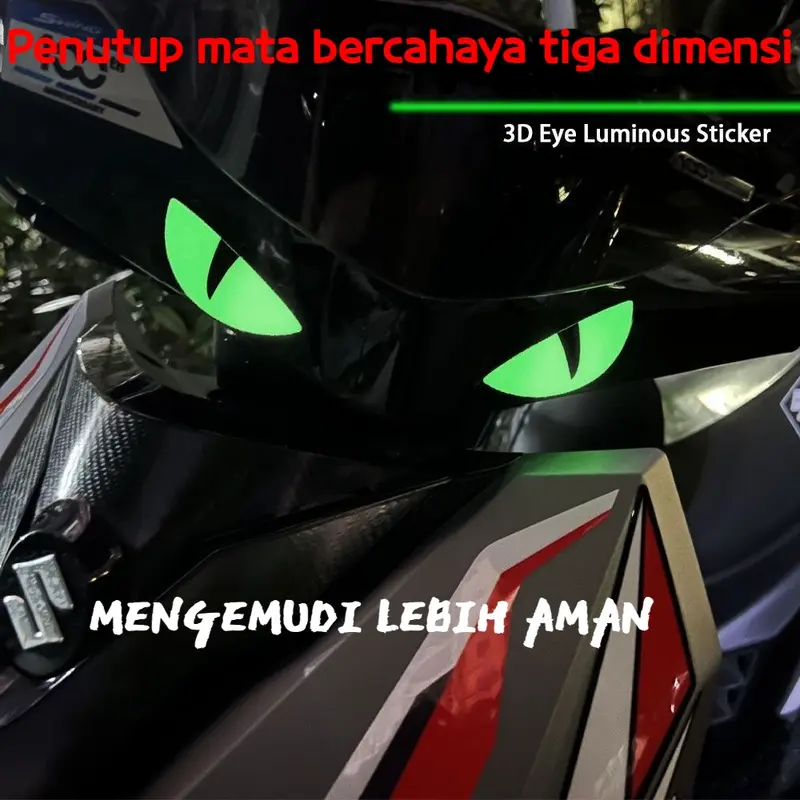 Stiker Reflektif/Tiga Dimensi Stiker Mata Motor/Stiker Mata Setan Kecil/Stiker Mata Kucing/Stiker Motor Mobil Elektrik Yang Berlaku 0