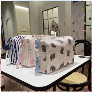 Tas lipit tampak tinggi tas kosmetik tas penyimpanan tas kosmetik portabel perjalanan tas penyimpanan pakaian dalam
