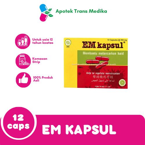EM Kapsul merupakan obat herbal yang bermanfaat untuk membantu melancarkan haid (menstruasi)