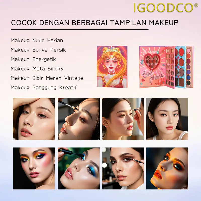 IGOODCO New 82 Color Eye Shadow Book Shimmer Matte Shimmering Powder Sequins Three Layers Makeup Palette Stage Makeup Palette 5