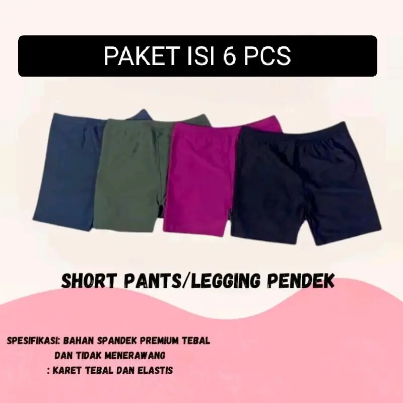PROMO 6 PCS SHOT ANAK PREMPUAN USIA 5_8 THN CLANA DALEMAN ANAK Fashion