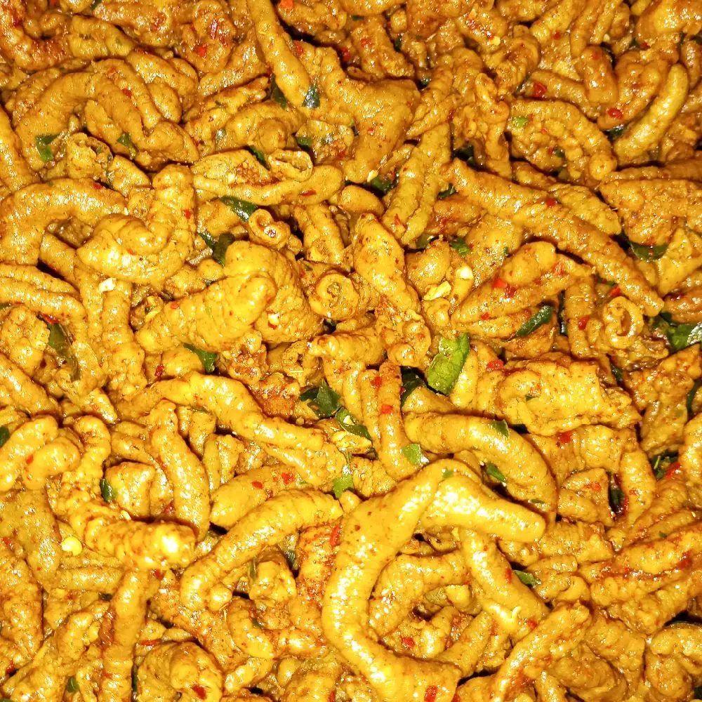 KERIPIK USUS DAUN JERUK VARIAN PEDAS DAN ORIGINAL PRODUK DOI SNACK