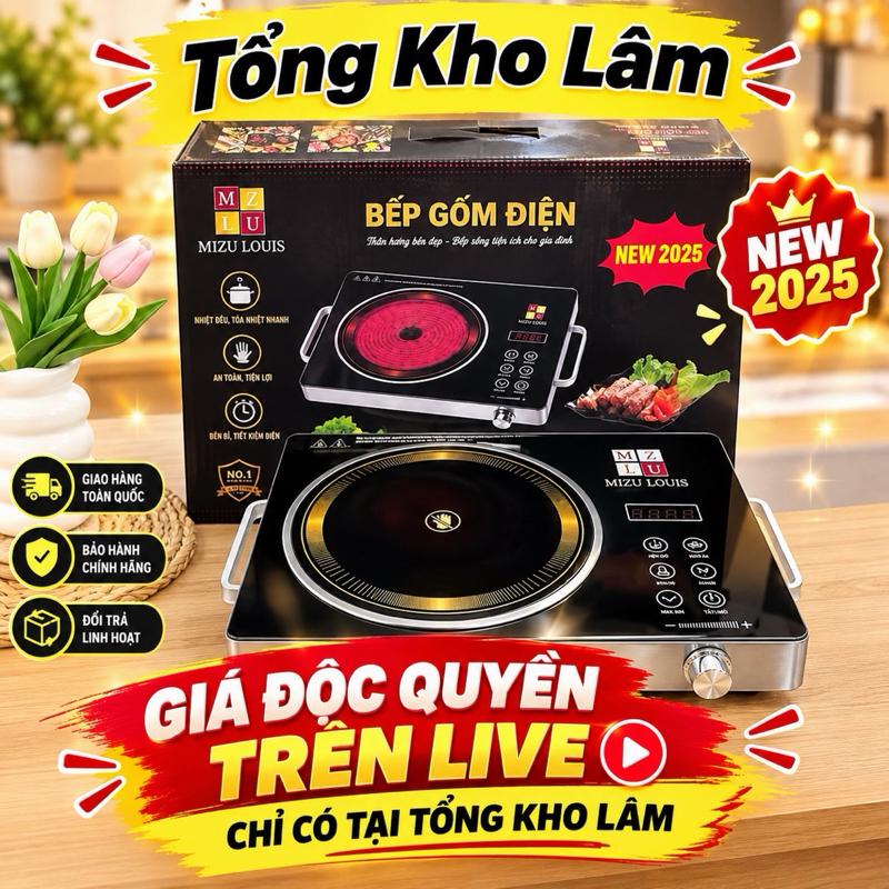 TỔNG KHO LÂM - Bếp Hồng Ngoại Mizu Louis MS 68, Công Suất 3500W, Tiết Kiệm Điện, Sử Dụng Dễ Dàng, Không Bức Xạ - Kitchen