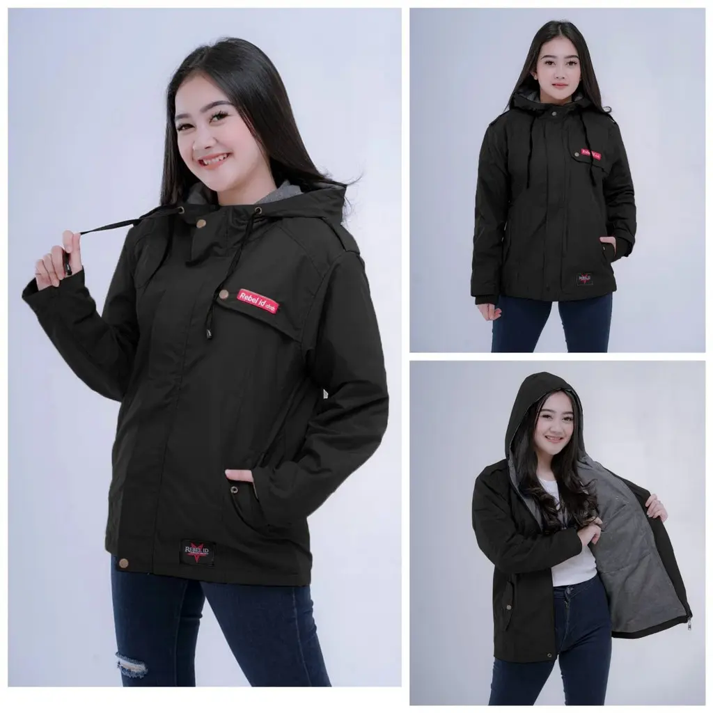 Jaket Parasut Wanita Anti Air Jaket Cewek Blazer Semi Outdoor Distro Fleece Nyaman Panjang