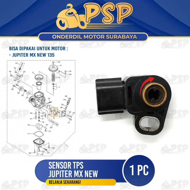 Sensor TPS Jupiter MX New - Indikator Setelan TVS Throttle Iner Gas Yamaha Jupiter MX New 135 0