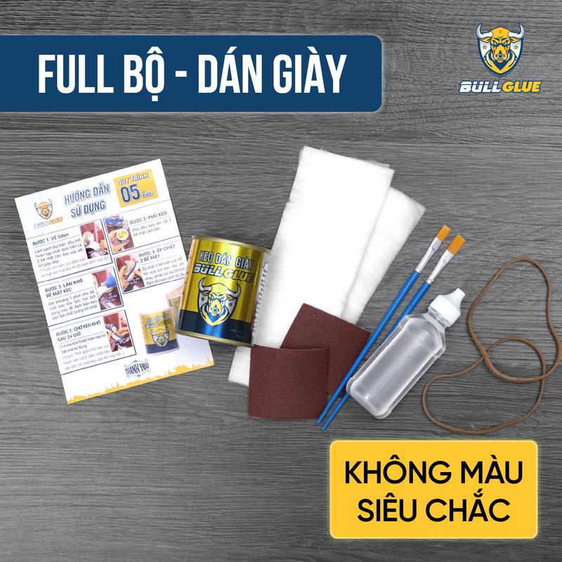 Bộ Keo Dán Giày 6 Trong 1 - BULLGLUE - Siêu Bền Chống nước Trong Suốt An Toàn Cho Da 