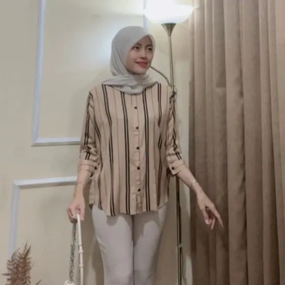 (NEW) KEMEJA ATASAN WANITA RAYON MOTIF PREMIUM OVERSIZE 2
