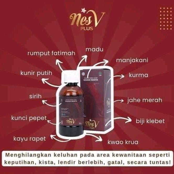 NES V HWI Untuk Memulihkan elastisitas organ intim kewanitaan. Menghilangkan gatal-gatal, keputihan serta bau kurang sedap.