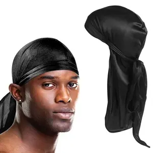 Durag Ikat Kepala Ekor Panjang Topi Premium Silky Durag Satin Cap Durag Hip Hop Bandana Hats Pirate