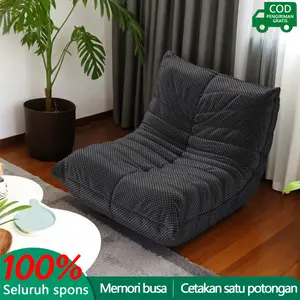 [COD]Nusahome Sofa Beanbag Kepadatan Kain Nyaman Mewah Lembut Keriting Anti-kotor Tahan Kompresi Dapat Dicuci Tahan Aus Furnitur Sederhana Sandaran Ruang Tamu Sofa Malas Lembut Baru 2025 of s a man any FurnitureBantal Minimalis