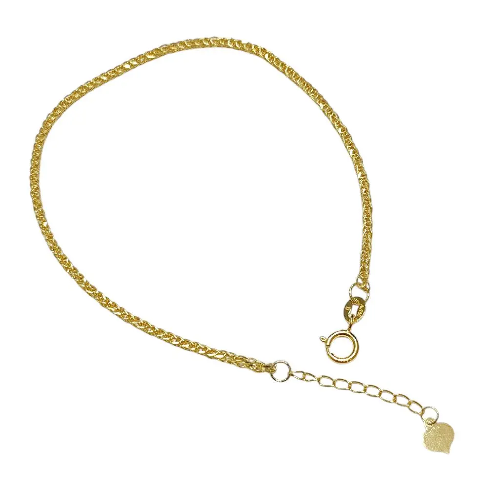 DearCarats 18K Foxtail Adjustable Bracelet 6-7 inches