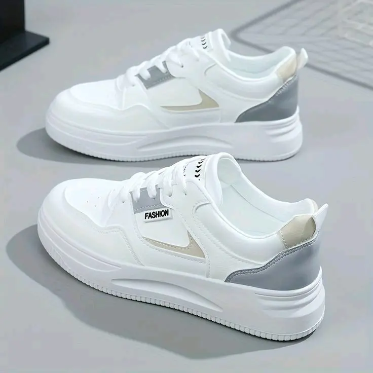 sneker terbaru Casual Olahraga Wanita Shoes Sneaker Putih Karet Hitam Kerja 4