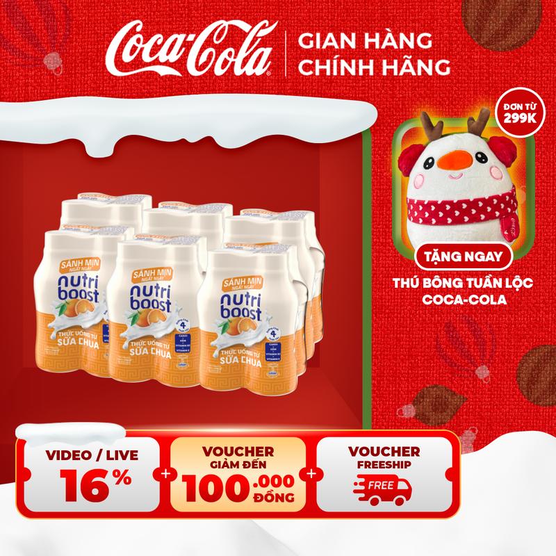 Lốc 24 Chai Thức Uống Từ Sữa Chua Nutriboost Vị Cam 170ml chai Sale 15.12 Coca-Cola Beverages VN_TT
