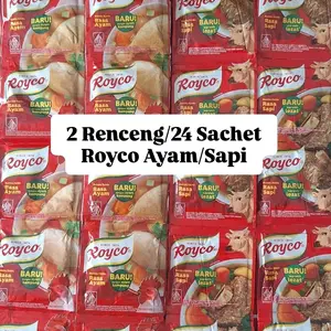 2 RENCENG/24 PCS ROYCO Renceng 8gr BUMBU KALDU RASA AYAM/SAPI. ROYCO RASA AYAM ROYCO RASA SAPI. BUMBU PENYEDAP MASAKAN