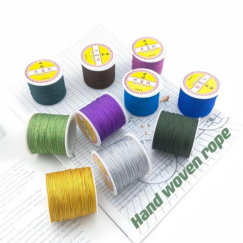 50Meters elastic braided thread crystal thread Knotting Nylon Cord ...
