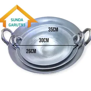 Wajan Penggorengan Khas Garut Aluminium Anti Lengket 1 Set 3 Wajan Besi Cor Tebal dan Antikarat