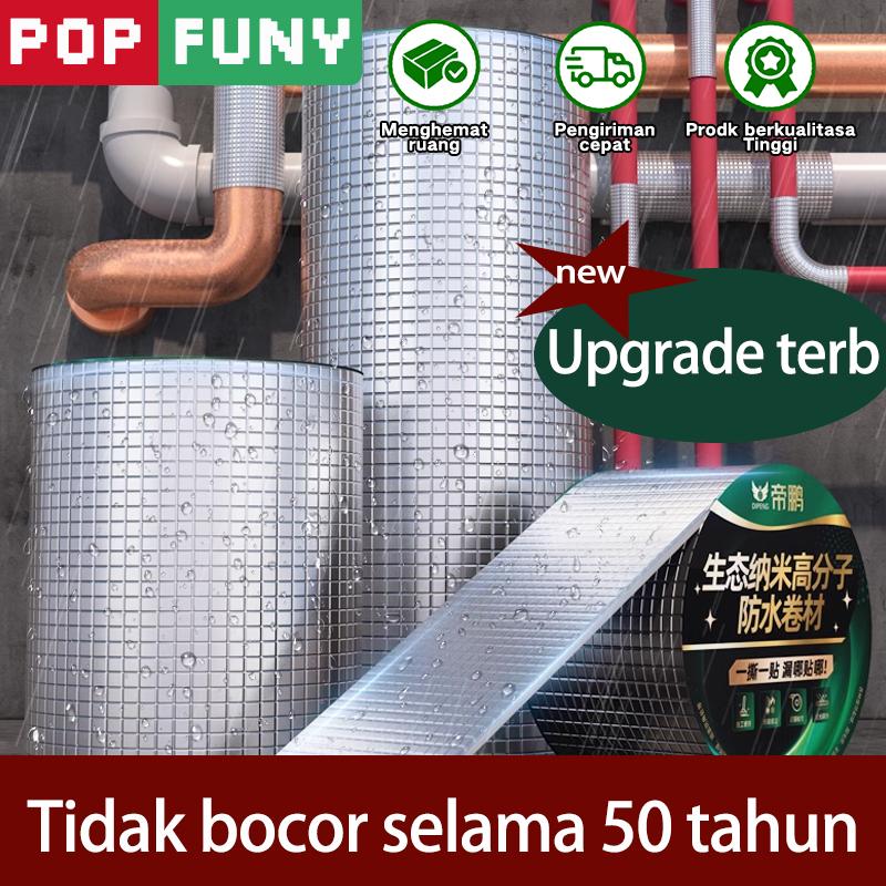 【POP FUNY】Pita Kedap Air Butil – Bahan Perbaikan Bocor yang Dapat Ditempelkan Sendiri, Cocok untuk Retakan Atap, Dinding Luar, dan Keramik, Perbaikan Cepat untuk Kebocoran