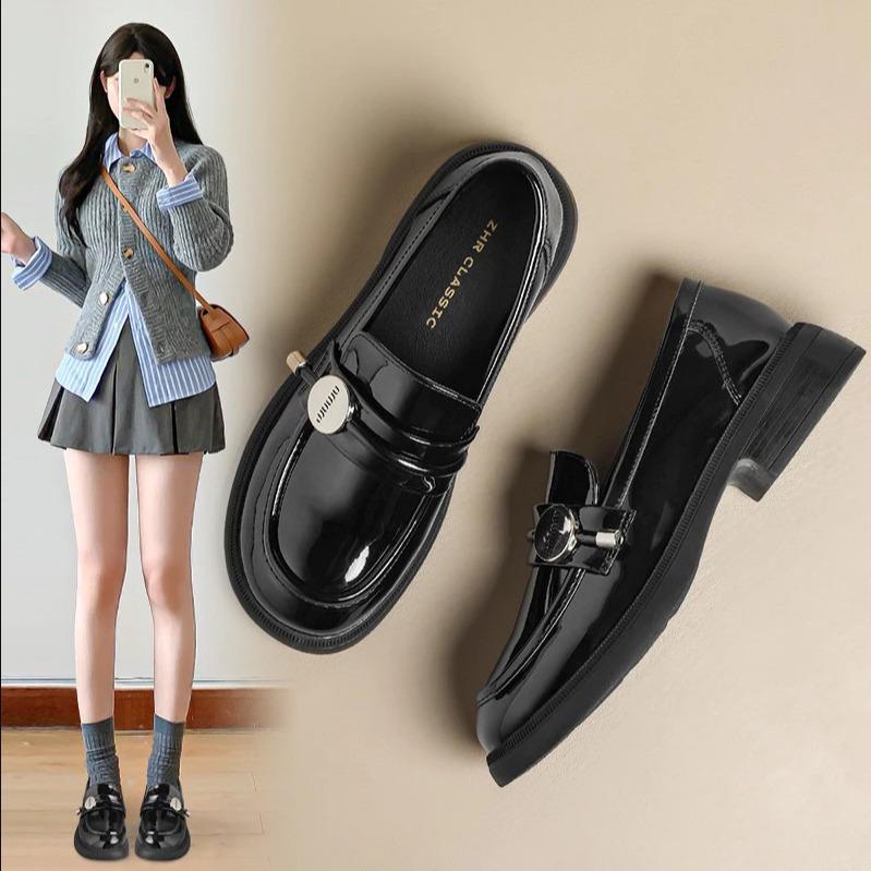 Giày Da Nữ Tiểu Thư Mẫu Mới Đế Tăng Chiều Cao 5cm Giày Mary Jane Búp Bê Bánh Bèo Da Mềm DoDaa