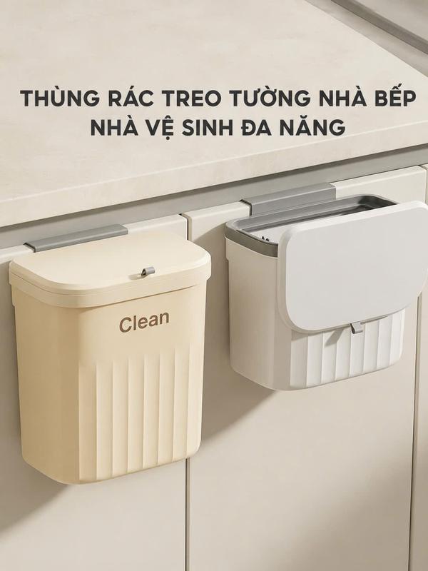 Thùng rác treo tủ bếp, treo tường, treo nhà vệ sinh có nắp đậy.Thiết kế sang…
