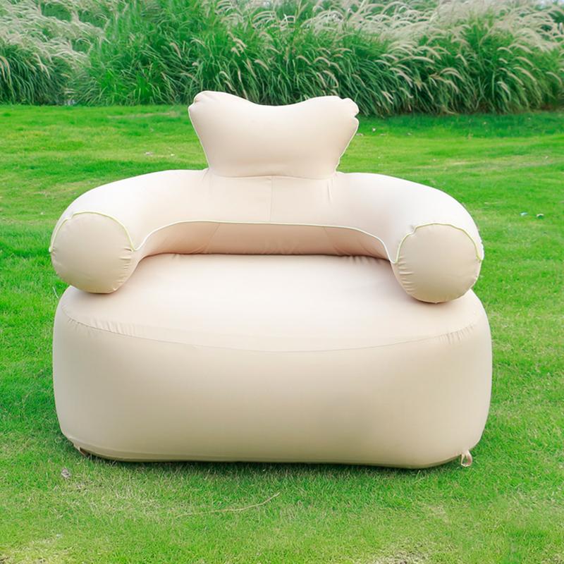 Air Sofa Bed Inflatable Couch Durable Comfortable Inflatable Sofa Bed Folding Sofa Foldable Outdoor Armchair Stool 2