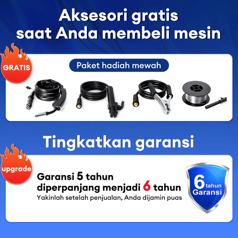 Reaim 120A Mesin Las 3 IN 1 murah Daya Rendah pengelasan Mesin las Listrik trafo las welding inverter Las Tanpa Gas Travo Inverter MIG 250 MIG 400B mesin las Bisa COD las  bakar 1