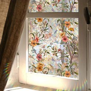 Roll de vinilo para ventanas tipo vitral 2026, protección de privacidad y diseño decorativo, pegatina de vidrio con colores arcoíris de fácil aplicación para ventanas, ideal como regalo de Año Nuevo o de primavera #TOP PICKS