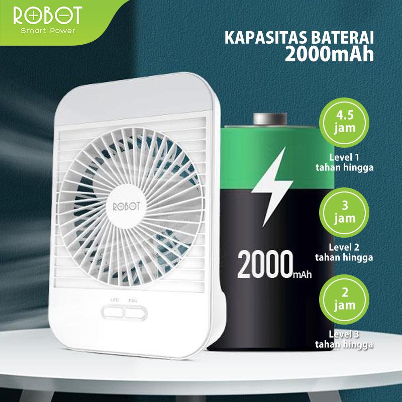 ROBOT RT-BF14 2000mAh 5 inch Rotateable Rechargeable Led Illuminated  OriGaransi Resmi 1 Tahun (RT-BF14) [ BISA COD ] Lighting 2