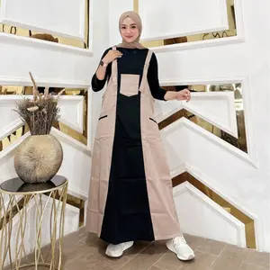Overall Yukata Jumpsuit Wanita Terbaru Bahan Katun Combed Strict Panjang Maxi Fashion Muslim Kekinian