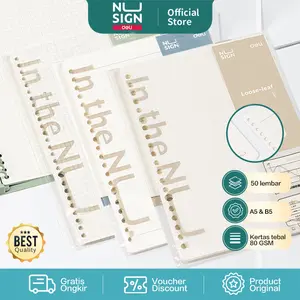 Nusign Loose-leaf Notebook Refill / Isi Binder A5 B5 Garis Grid Dot 50 Lembar NS31X Buku Kertas