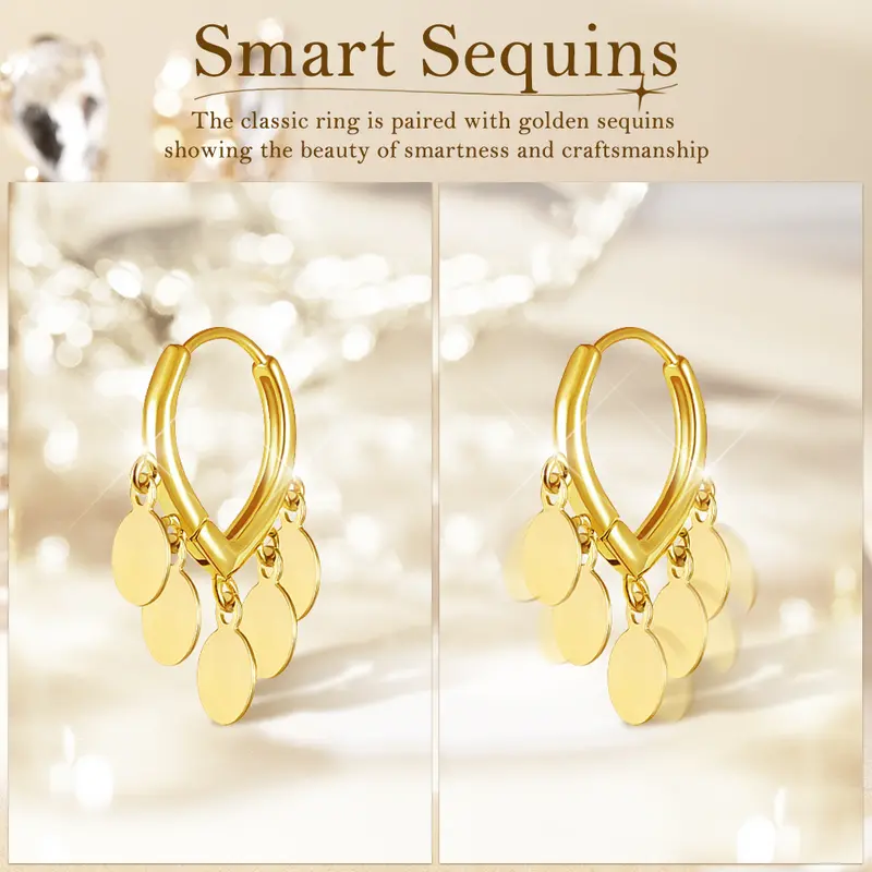 【003Harga telah dibanting, segera di CO】Chard Wake Anting Wanita Titanium Korea Elegan Antingan Anti Pudar Original Earrings  CWE007 5