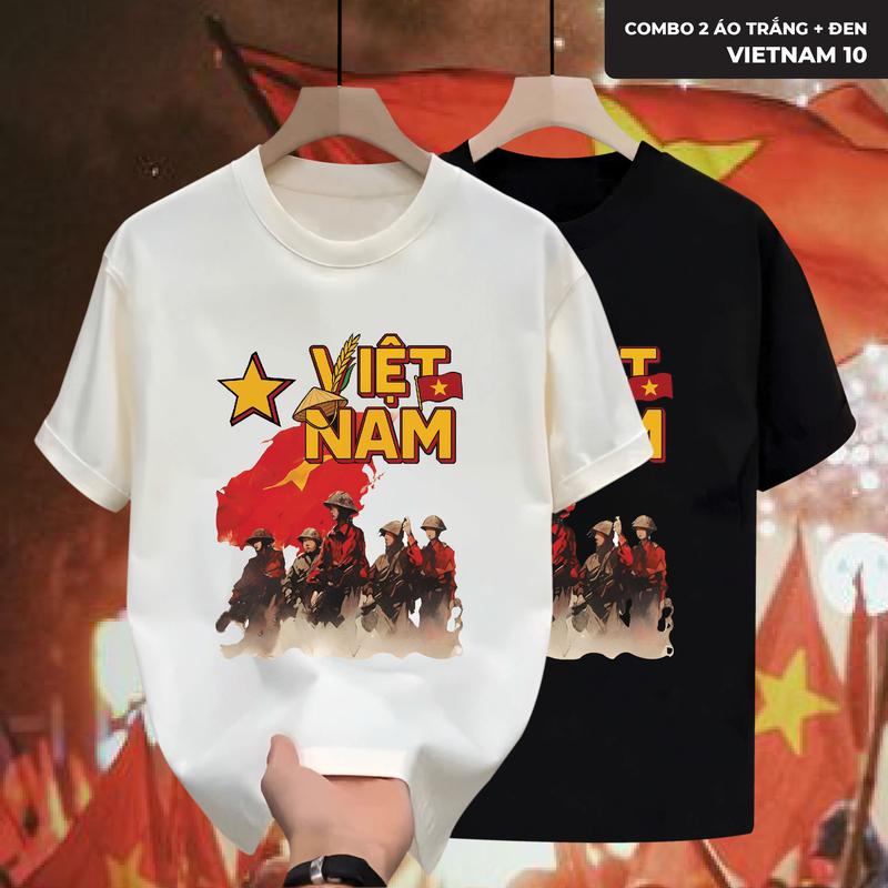 Áo thun Cổ tròn Việt Nam 10, Áo phông Việt Nam 10 đang Trend form Unisex nam nữ, chất liệu cao cấp, phong cách trẻ trung, cực chất, năng động Cotton GMV MANTINO BASIC 5
