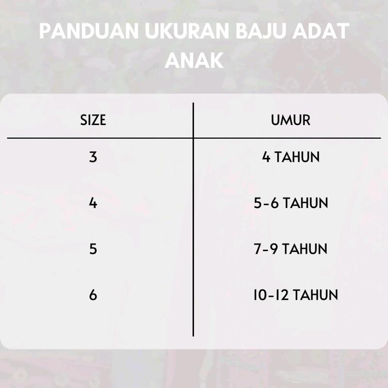 Baju Adat Kalimantan Tengah anak (Laki/Perempuan) 7