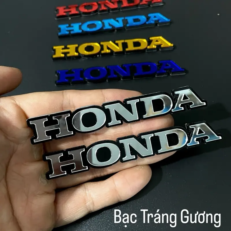 Tem chữ nổi Honda 10cm - Thiết Kế Tráng Gương