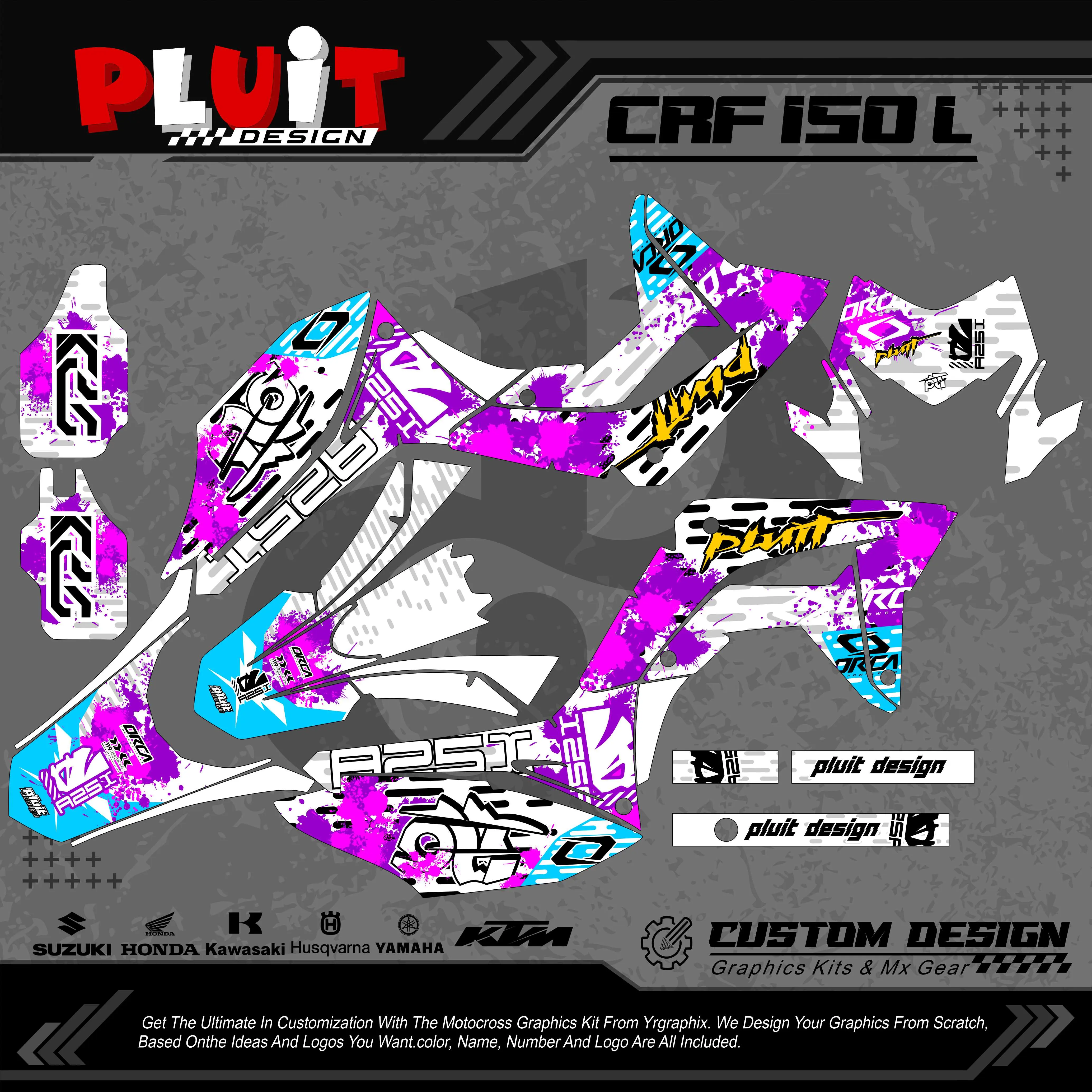 DECAL STIKER CRF / CRF 150 FULL BODY BISA CUSTOM NAMA NOMOR