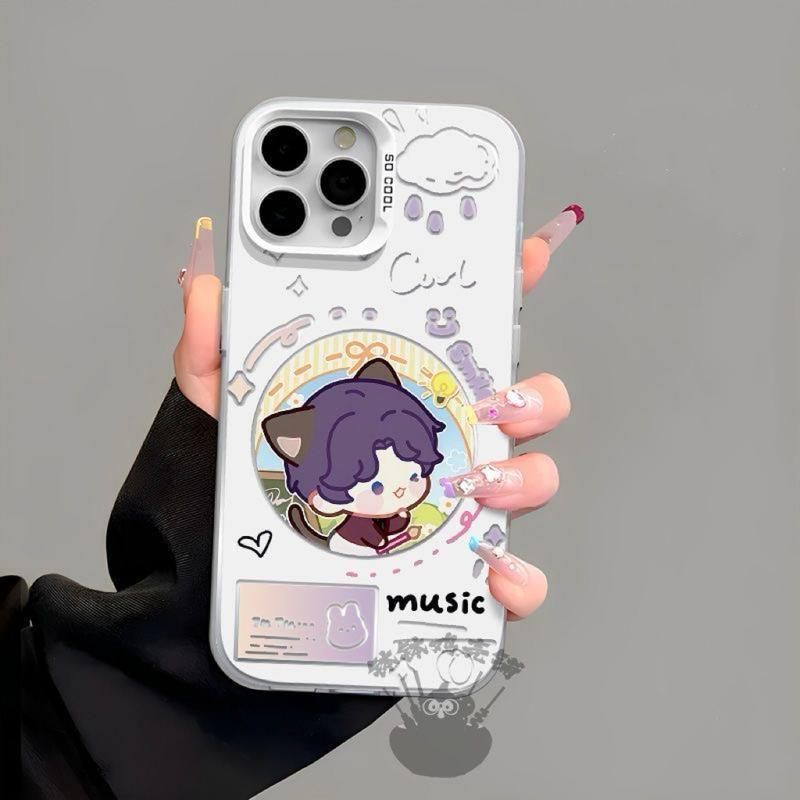 Product Introduction of Phone Case with Space and Love Theme, Xavier, Zayne, Rafayel, Sylus Merch, Shockproof, Cute Anime Style, Drop Resistance, Suitable for iPhone, Protective 12