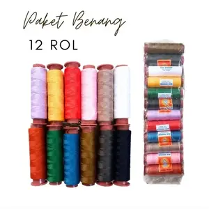 (1 Pack Isi 12 Pcs) Benang Jahit Diamond Warna / Benang Jahit Baju / Benang Jahit Hitam Putih Warna