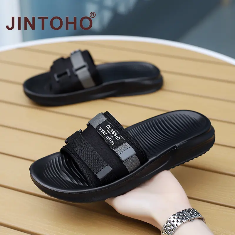 JINTOHO High Quality Summer Men Slippers Outdoor Beach Sandals Trend Mens Slides Men Casual Shoes Flip-flops Home Slippers Beach Sandals