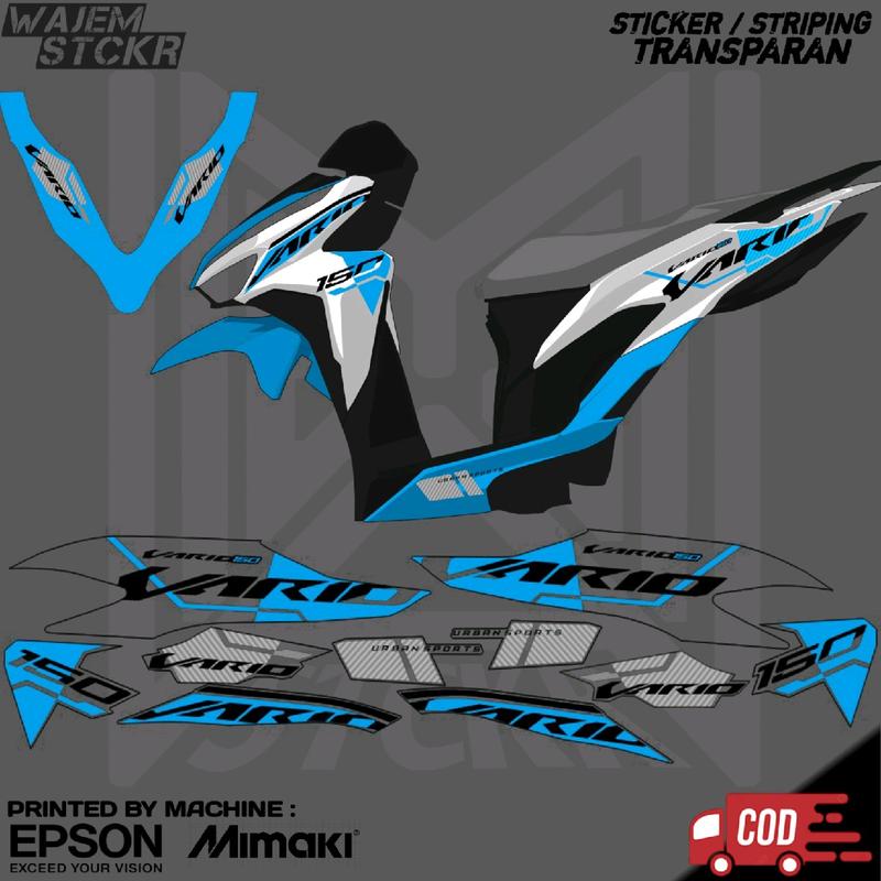 STRIPING TRANSPARAN VARIO NEW 125 150 GEN 1 CUSTOM VIETNAM 4