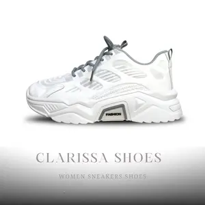 Yoona Sepatu Sport Wanita Sneakers Casual Woman Shoes Trendy PU Size 37-41 Karet Sport Kasual 0001