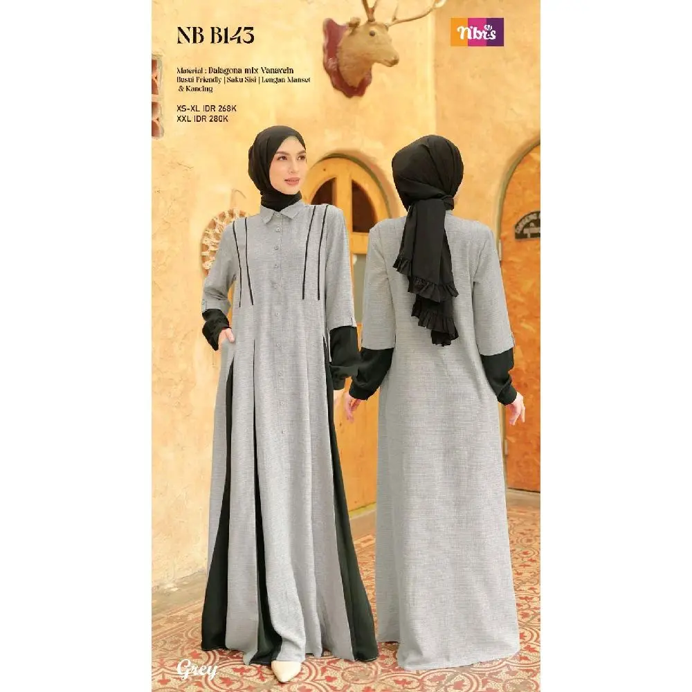 Gamis Nibras Ori Size L Spesial Promo Cuci Gudang // Dress Wanita Muslim Syari