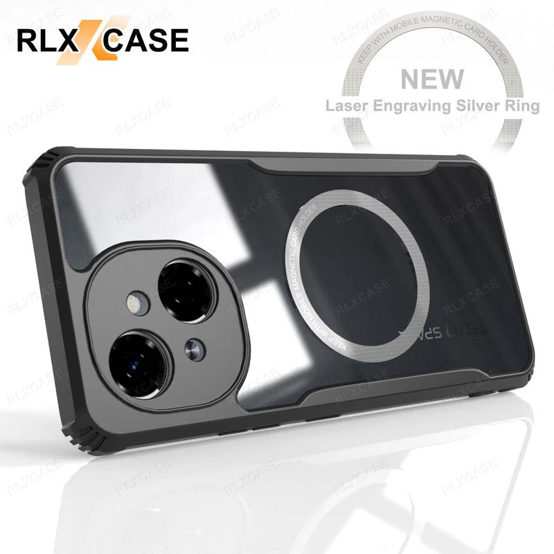 RLX Case for Tecno Spark Go 1 Casing Transparent Magnetic Suction ...