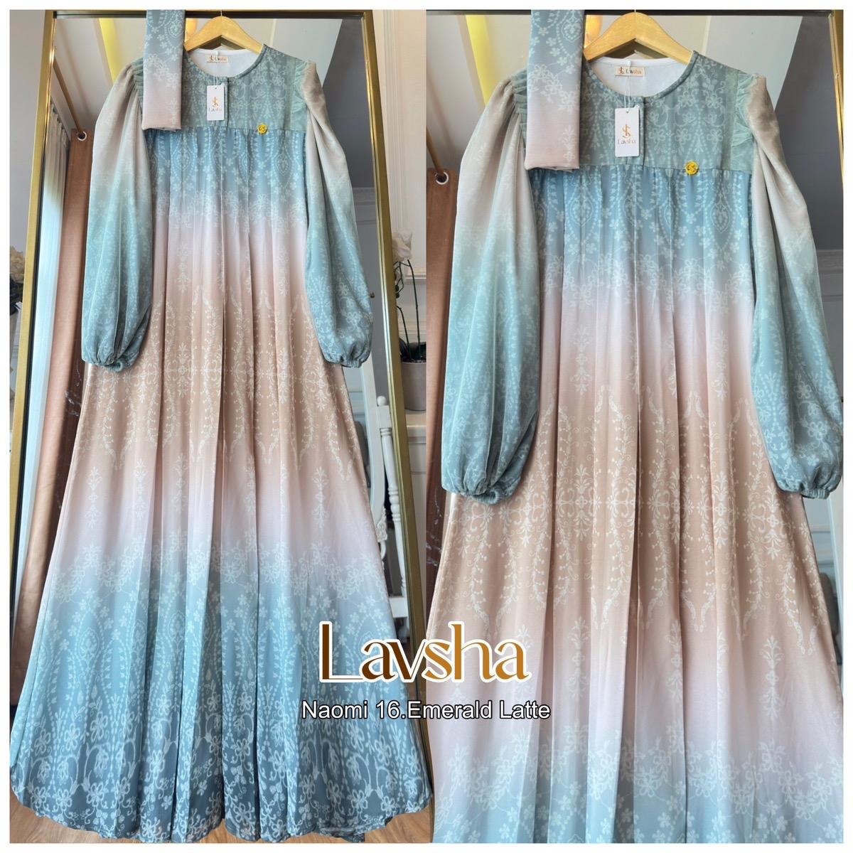 Naomi dress Wanita Muslim Bahan Ceruty Babydoll Gamis Mewah Nyaman