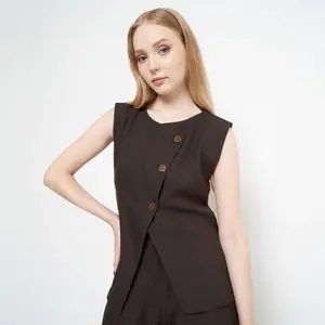 Mara Vest Rompi Wanita Atasan Top Outer Premium Korean Kekinian