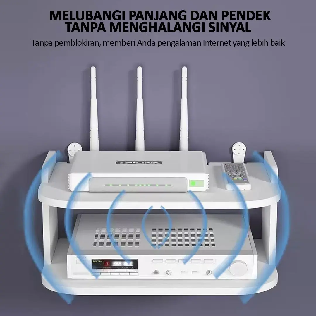 KABELA.STORE-Rak Gantung 3 Susun Modem, Wifi, Router, DVD maupun Set ...