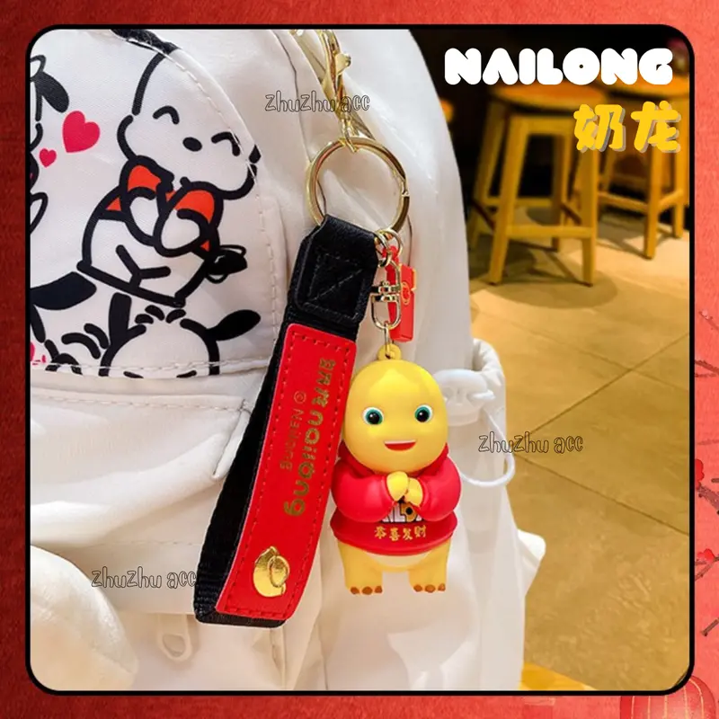 K086 Gantungan Kunci Lucu Karakter Dino Kuning Sincia Nailong 4