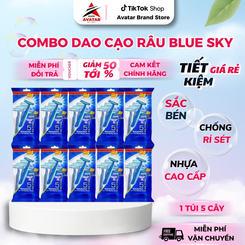 Bịch dao cạo râu Blue Sky bịch 5 cây túi cao cấp có dải bôi trơn- avatar